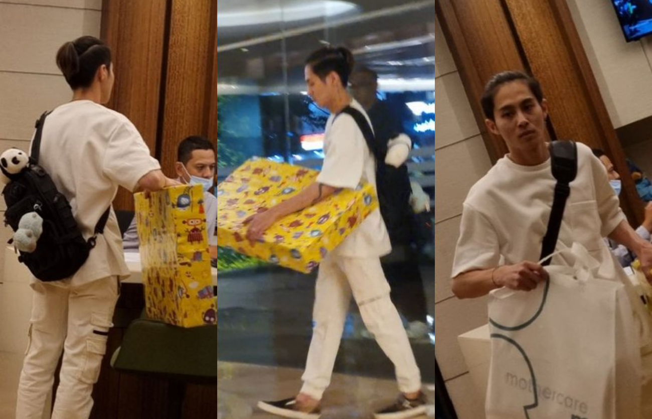DJ Panda gagal serahkan kado kuning berukuran besar ke anak Erika Carlina.