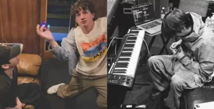 Anggota BTS dan Charlie Puth.