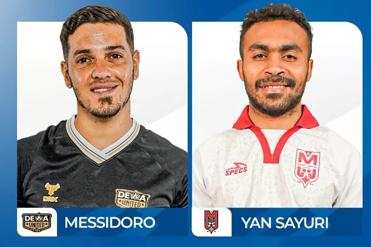 Alexis Messidoro dan Yance Sayuri jadi pemain kunci duel Dewa United FC vs Malut United FC di laga pekan pertama Super League 2025/2026.