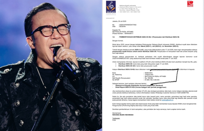 Ari Lasso pertanyakan soal royalti Rp700 ribu dari WAMI.