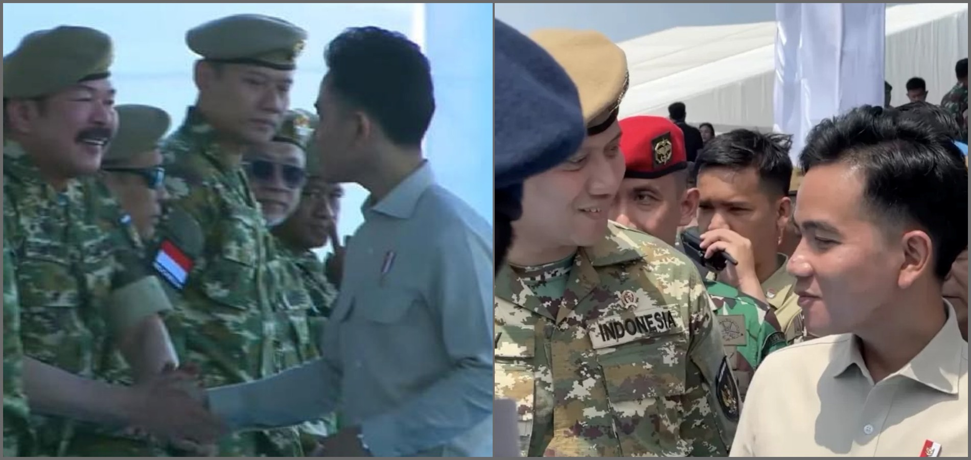 kolase foto Wakil Presiden Gibran Rakabuming Raka dan AHY.