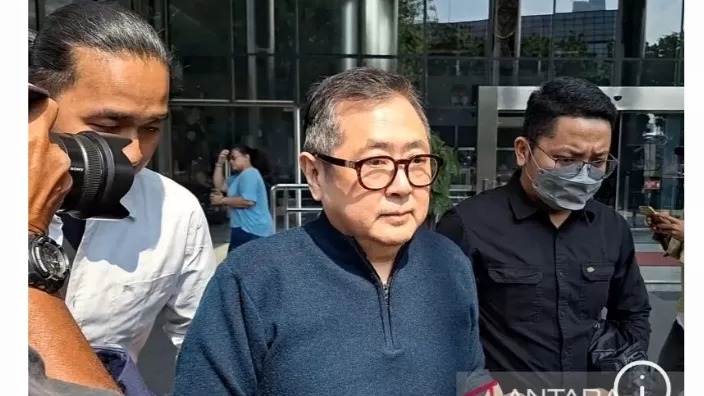 Rudi Tanoe, diperiksa sebagai saksi atas dugaan korupsi penyaluran bantuan sosial (bansos) beras di Gedung Merah Putih KPK, Jakarta Selatan, Kamis (14/12/2023).