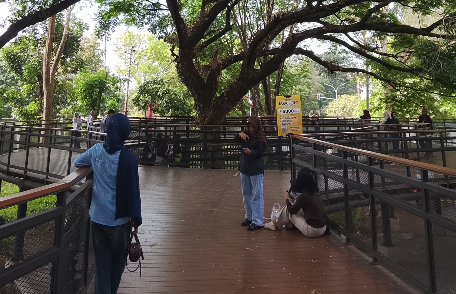 Suasana taman Balekambang pada Senin, (18/8/2025).