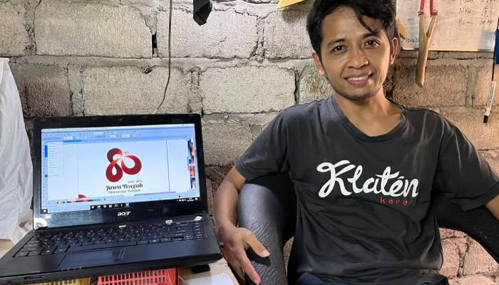 Yusup Kristiyanto Pembuat Logo HUT ke-80 Jateng.