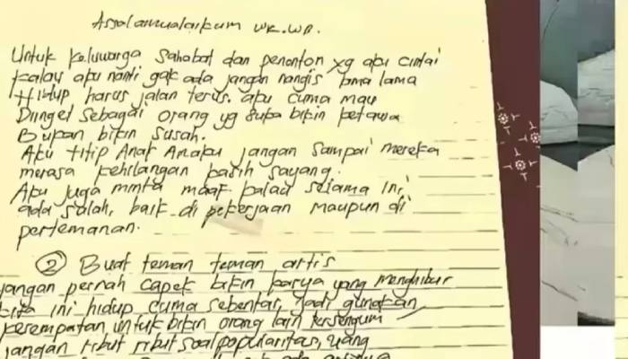 Surat wasiat Mbok Alpa viral.