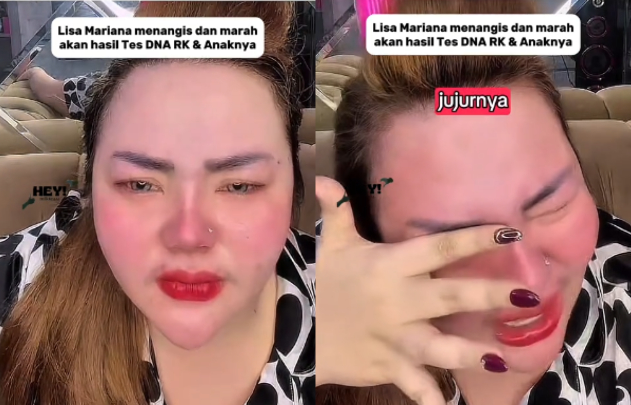 Lisa Mariana menangis di live streaming TikTok usai Ridwan Kamil diumumkan bukan ayah biologis dari anaknya.