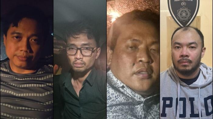 Ini dia tampang empat orang aktor intelektual kasus penculikan dan pembunuhan Kepala Cabang Bank BUMN yang ditangkap oleh Subdit Jatanras Polda Metro Jaya, Minggu (24/8/2025).