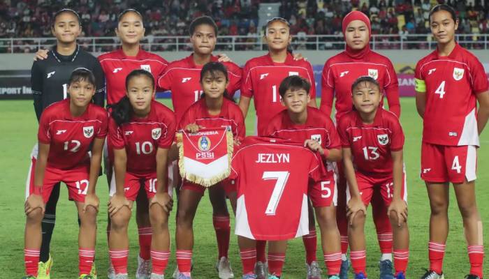 Skuad Timnas Putri Indonesia U-16 di ajang ASEAN Women&rsquo;s Championship.