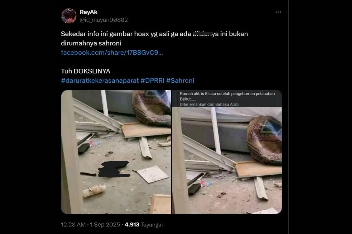 Viral foto black mamba diduga di rumah Ahmad Sahroni ternyata hoaks.
