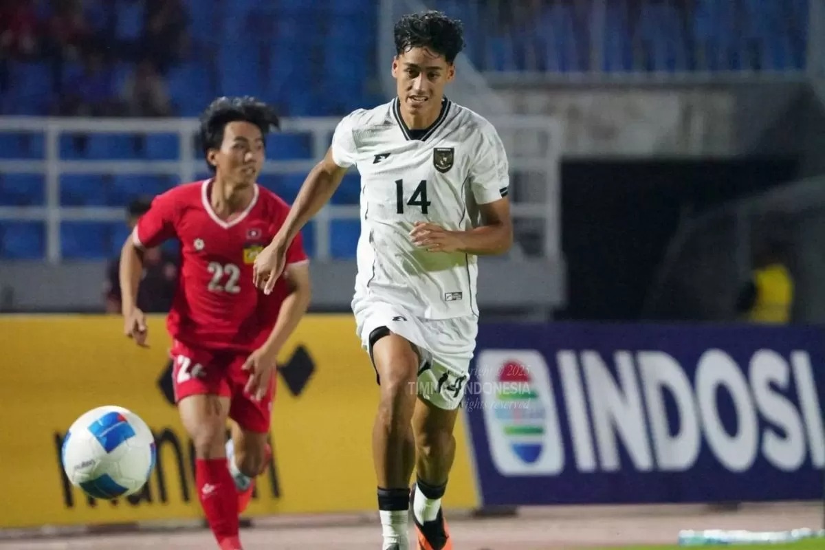 Rafael Struick gagal cetak gol untuk Timnas Indonesia U-23 saat hadapi Laos di Kualifikasi AFC U-23 2026.