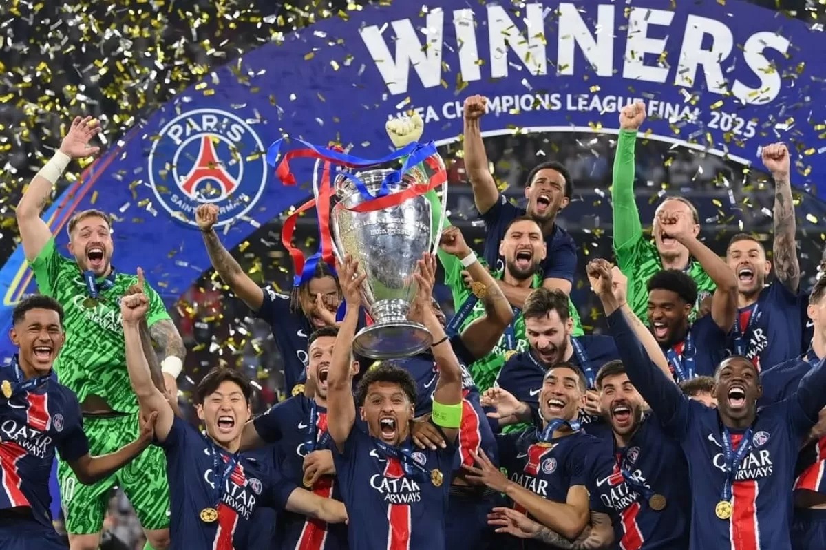PSG saat menjuarai Liga Champions musim 2024/2025.
