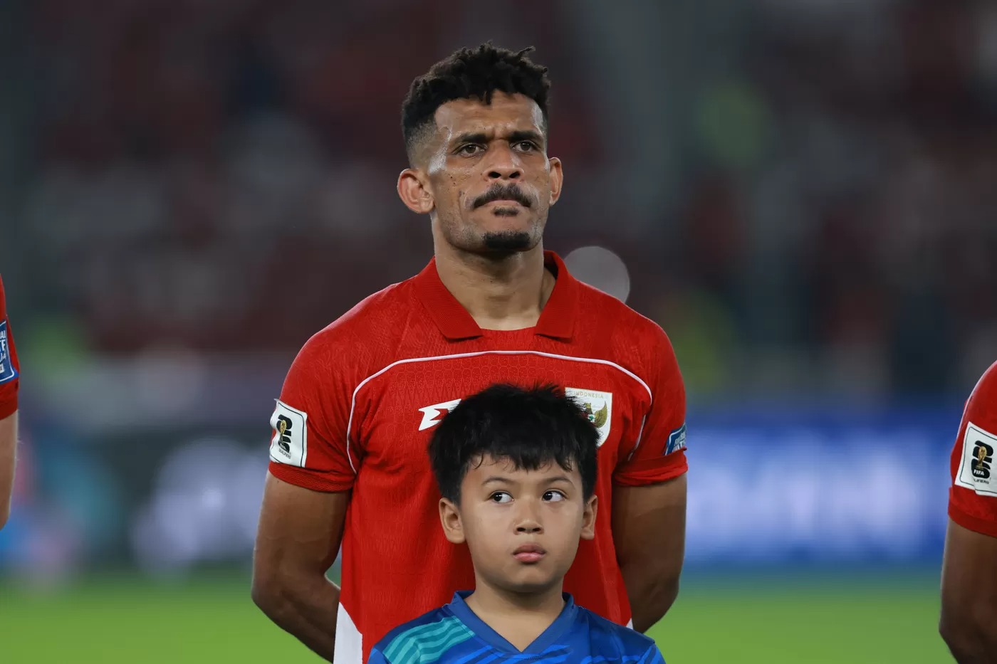 Pemain Timnas Indonesia Ricky Kambuaya pada pertandingan Kualifikasi Piala Dunia 2026 putaran ketiga Grup C di Stadion Utama Gelora Bung Karno, Jakarta, Kamis (5/6/2025).
