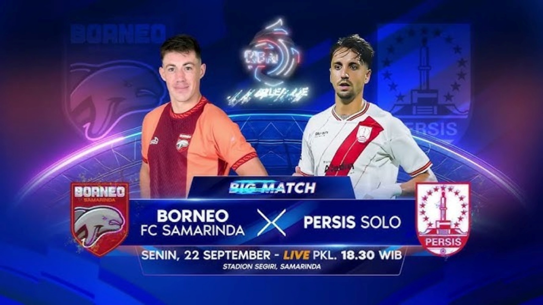 Borneo FC vs Persis Solo di Super League.