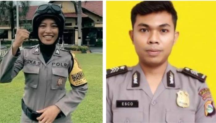 Briptu Rizka Sintiani dan Brigadir Esco Fasca Relly.