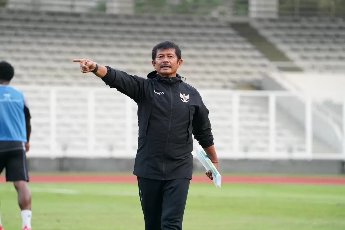 Indra Sjafri saat mendampingi skuad Indonesia U-20 berlatih.