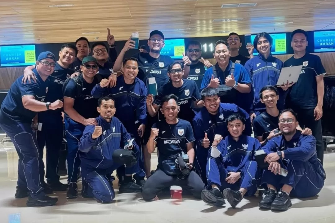 Ofisial Timnas Indonesia jadi gerbong pertama yang berangkat menuju Arab Saudi jelang putaran keempat Kualiifikasi Piala Dunia 2026 zona Asia.