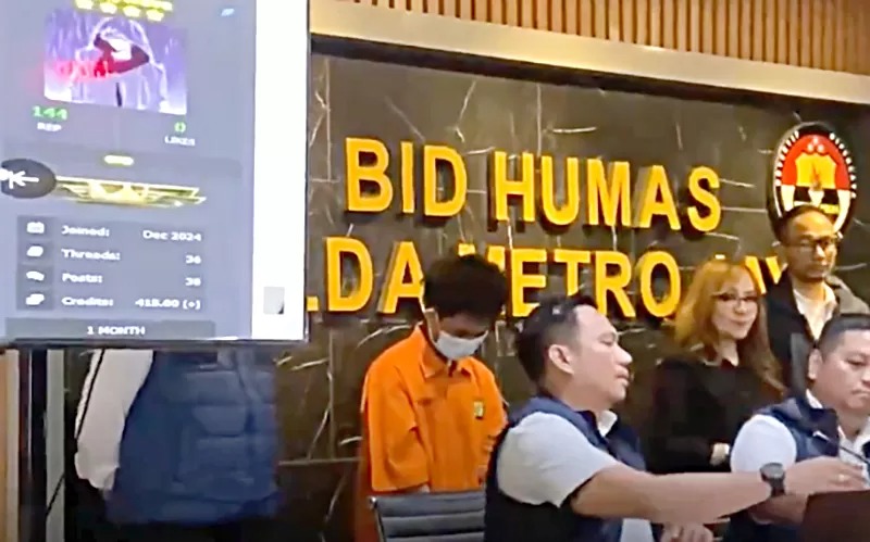 Pria inisial WFT yang ditangkap Polda Metro Jaya usai diduga sebagai Bjorka.