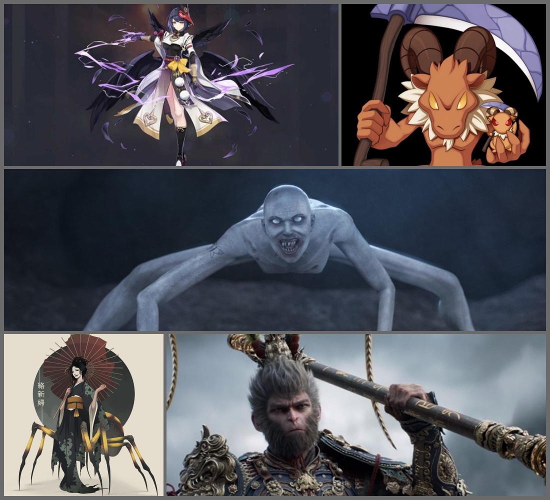Ini dia 5 makhluk mitologi jadi karakter video game: Tengu, Sun Wukong, Wendigo, Jorōgumo,  Baphomet.
