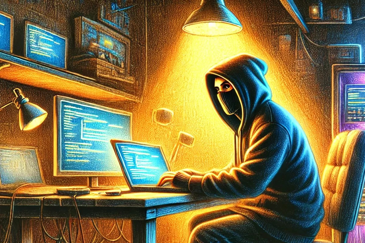 Ilustrasi hacker.