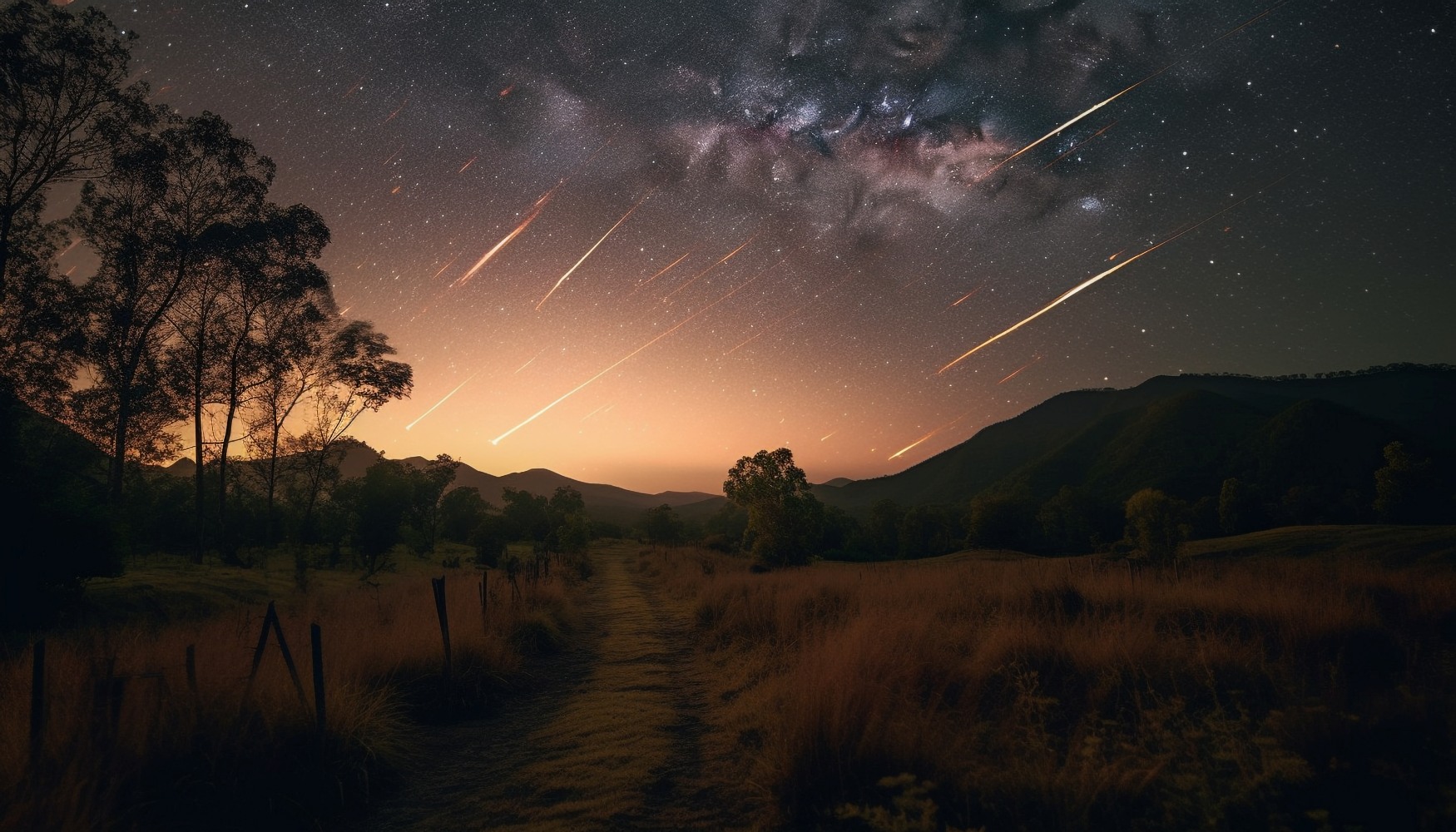 Ilustrasi Meteor Jatuh.