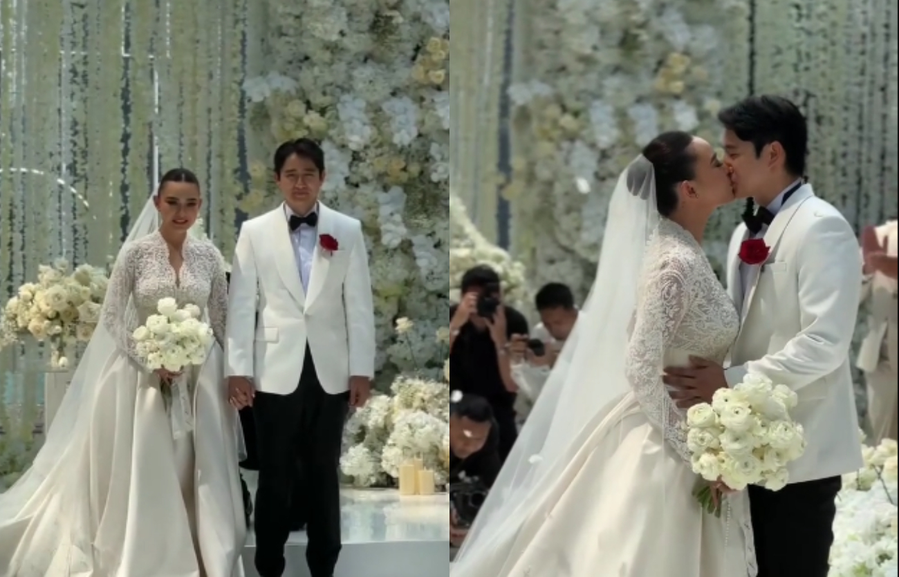 Potret pernikahan Kenny Austin dan Amanda Manopo yang serbaputih.