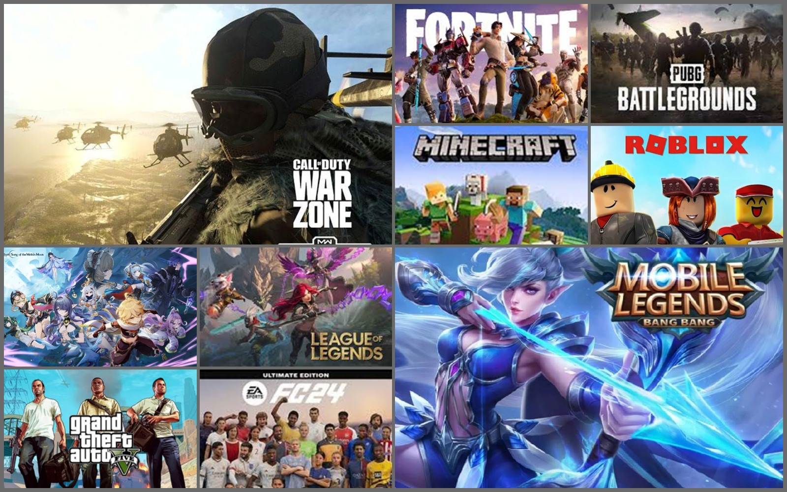 Kolase 10 game terlaris.