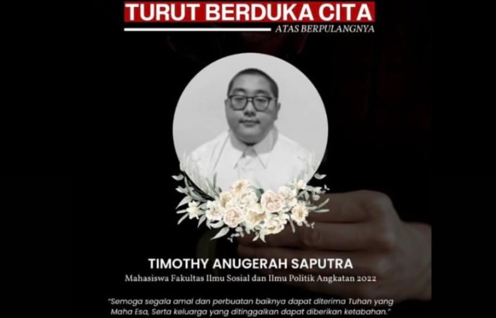 Timothy Anugrah, mahasiswa Universitas Udayana Bali diduga jadi korban bullying.