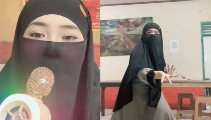 Bu Soleh penjual tongseng bercadar yang viral di TikTok.
