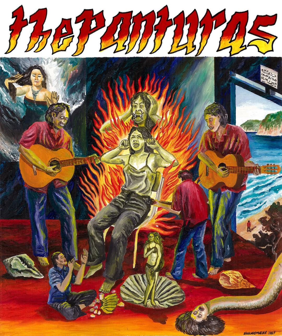 Artwork lagu berjudul Tafsir Mistik dari The Panturas.