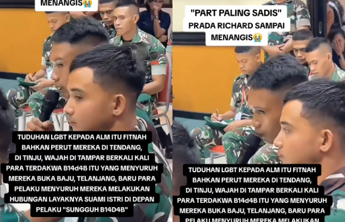 Proses sidang Prada Lucky.