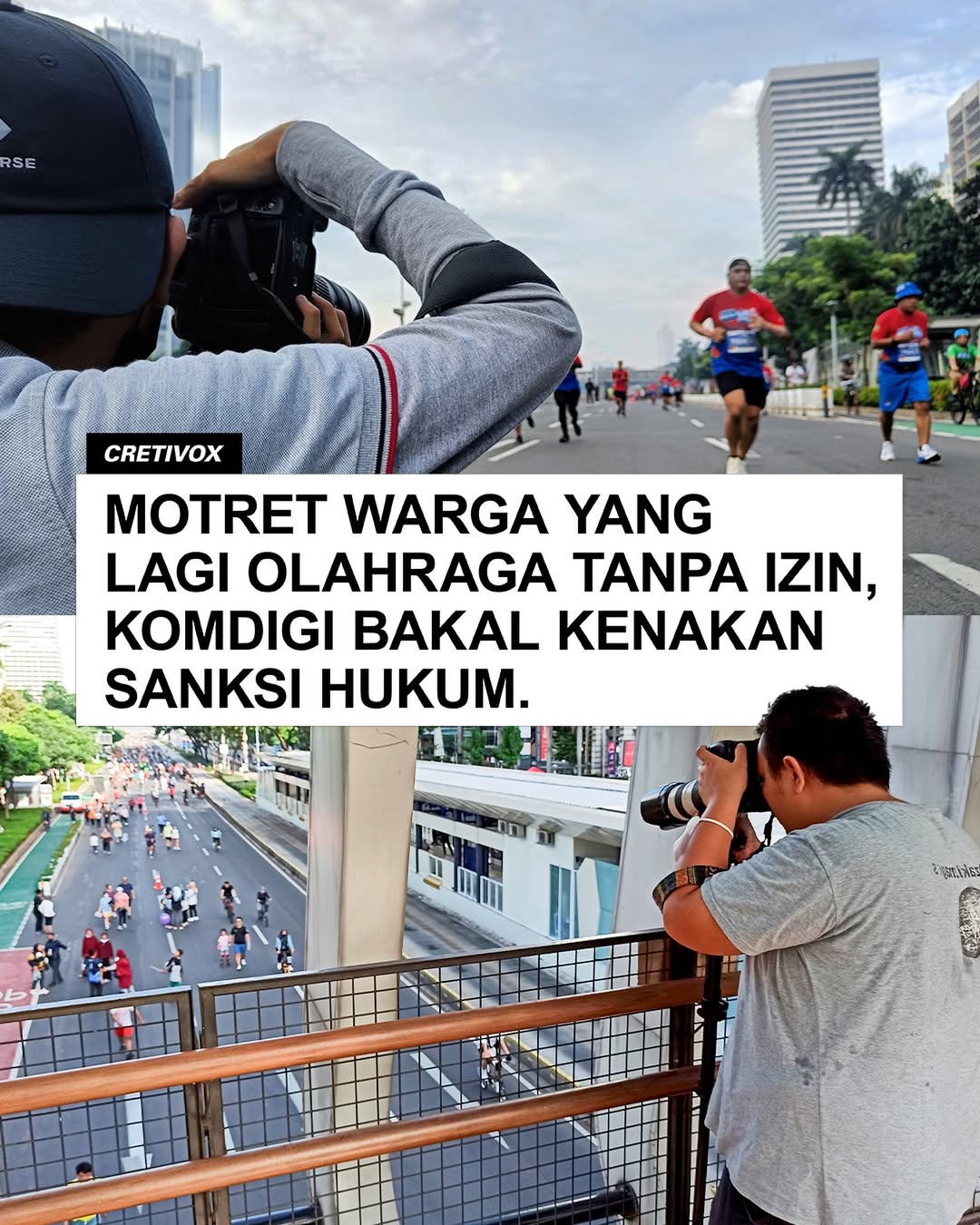Komdigi sebut Fotografer jalanan memotret pelari di ruang publik & menjualnya berpotensi langgar UU PDP.
