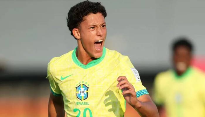 Gelandang Timnas U-17 Brasil Felipe Morais.