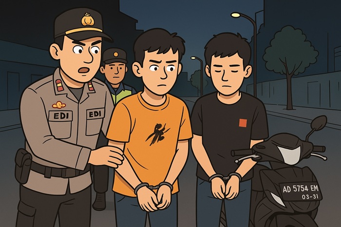 IlUSTRASI Penangkapan pengendara dengan knalpot brong