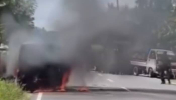 Detik-detik Mobil Pengisi ATM BNI Terbakar di Sulawesi, Berawal dari Asap di Jok Tengah