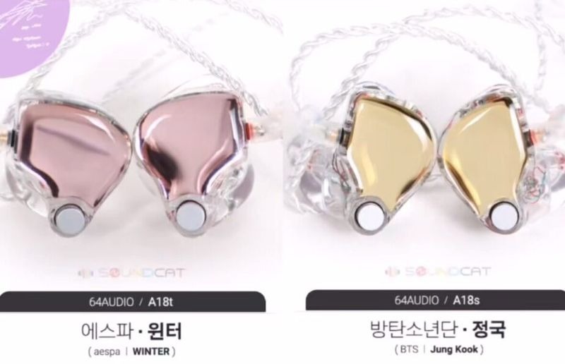 In-ear Jungkook BTS dan Winter aespa yang disebut serupa.