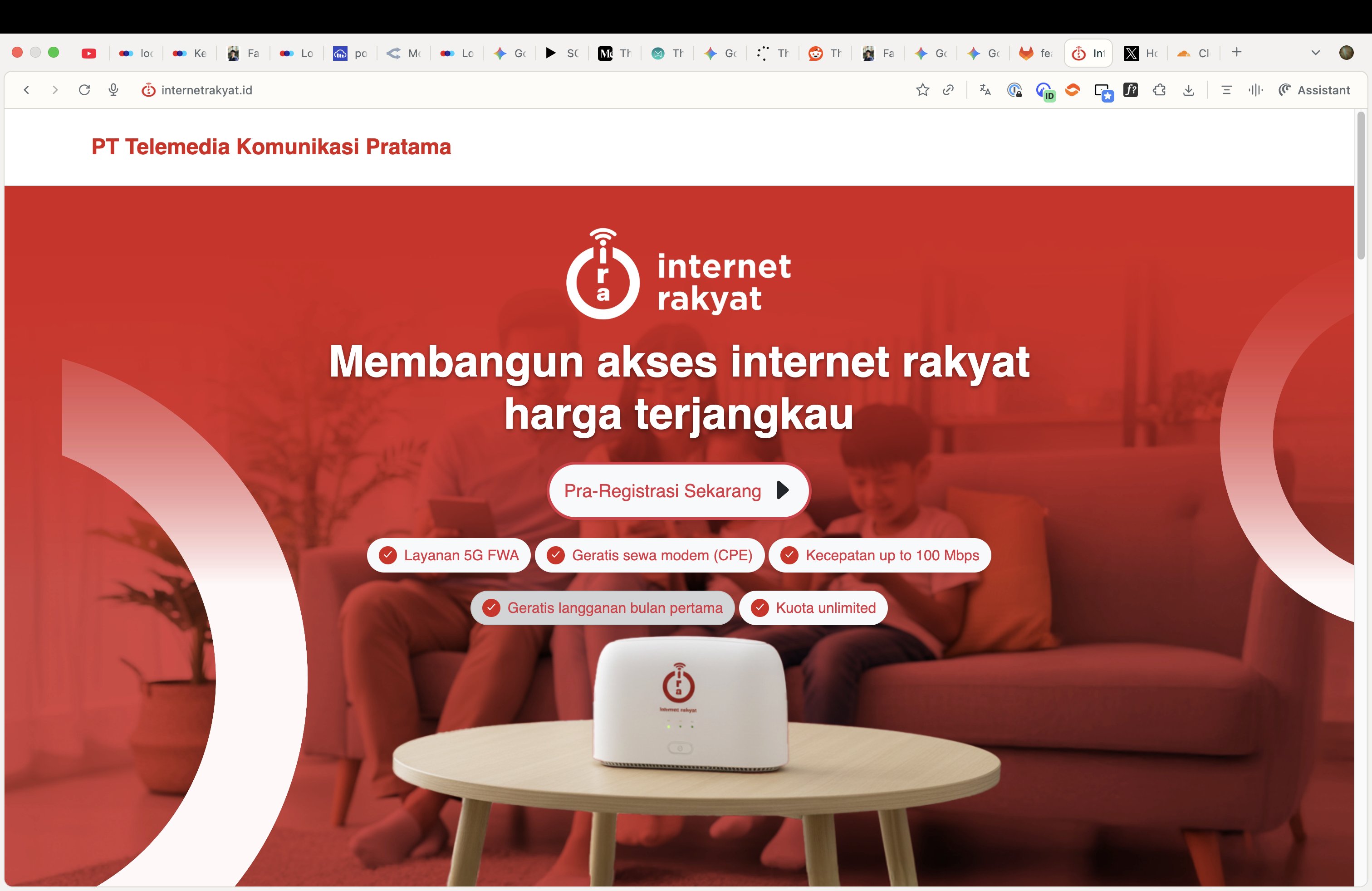 Laman web Internet Rakyat.