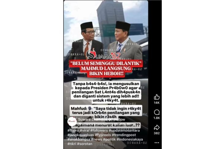 Unggahan yang menarasikan Mahfud MD usulkan hapus tilang lalu lintas. Faktanya, pernyataan tersebut tidak berdasar.