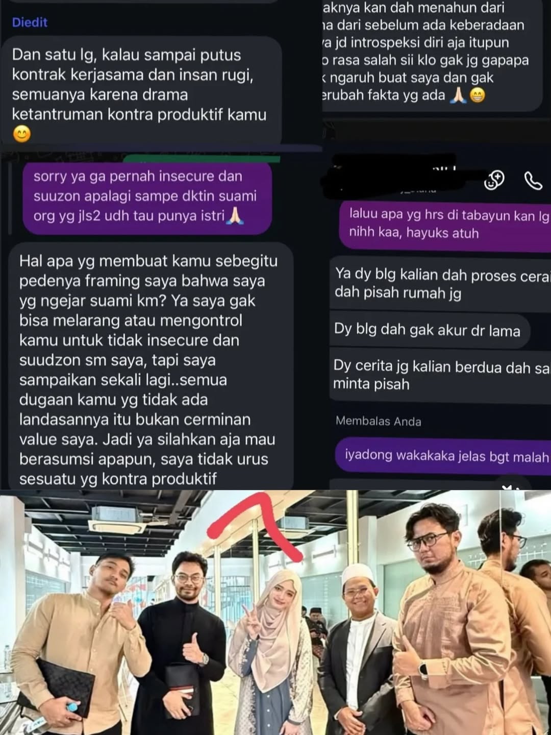 Wardatina Mawa bongkar isi chat sosok IR yang diduga pelakor.