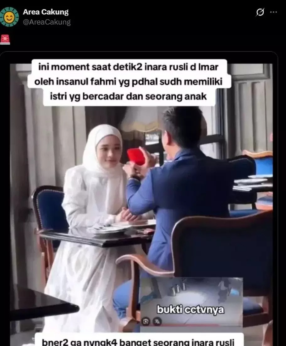 Geger video diduga momen Inara Rusli saat dilamar Insanul Fahmi, benarkah?