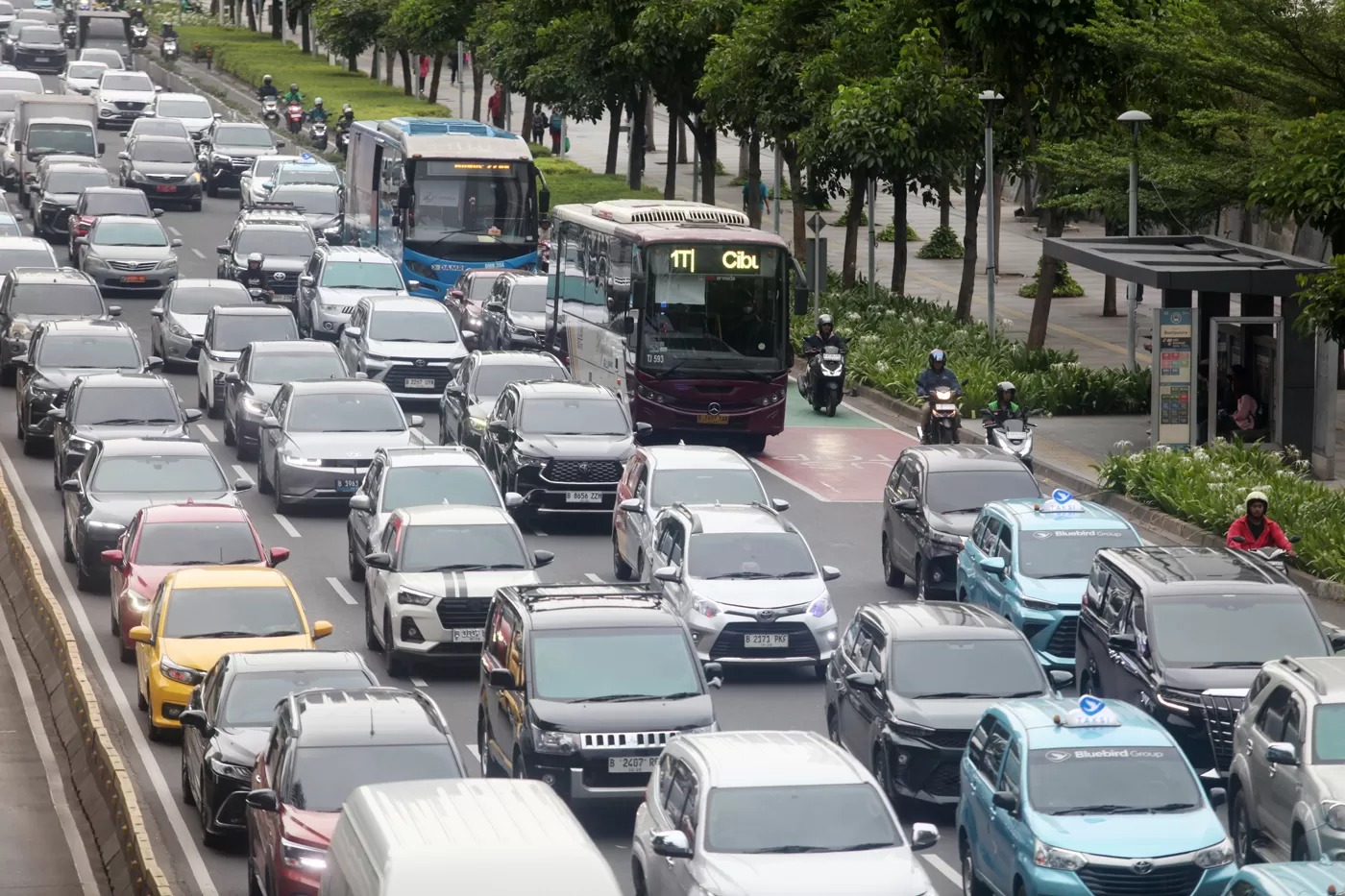 Ilustrasi macet .