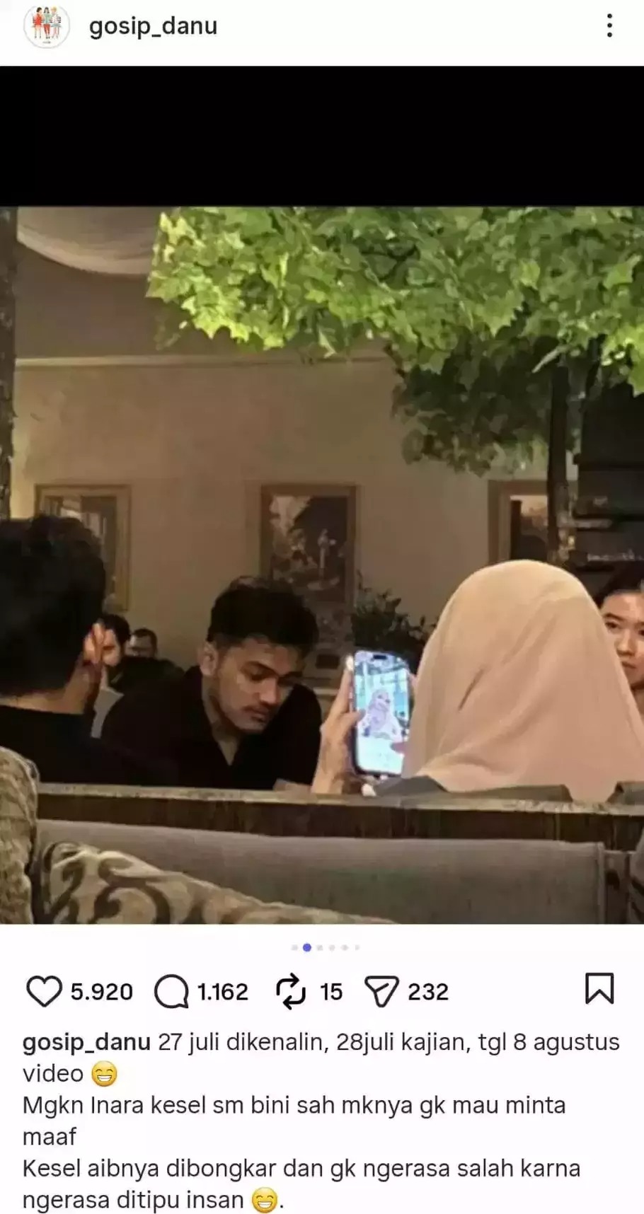 Dugaan awal pertemuan Inara Rusli dan Insanul Fahmi.