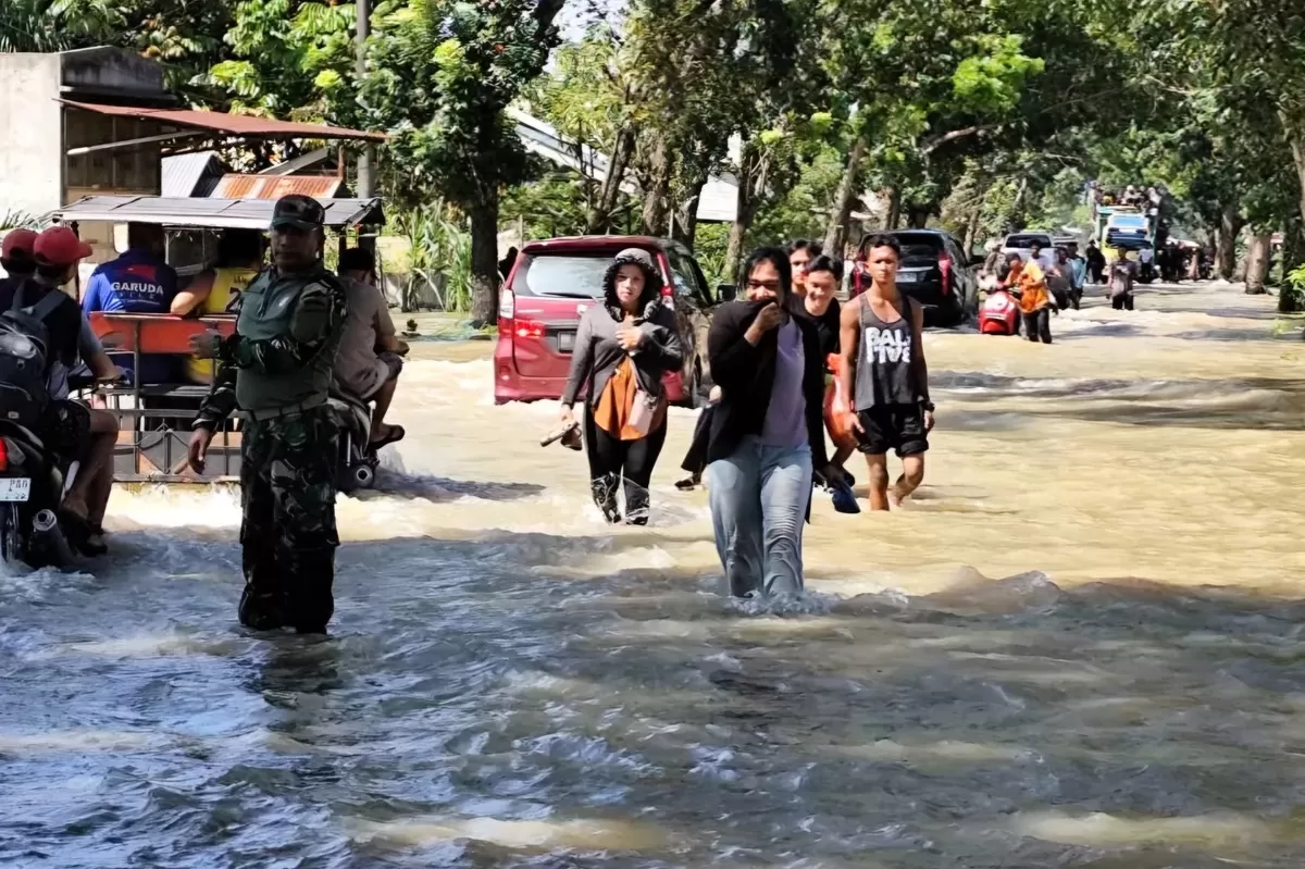 Kondisi banjir Aceh.