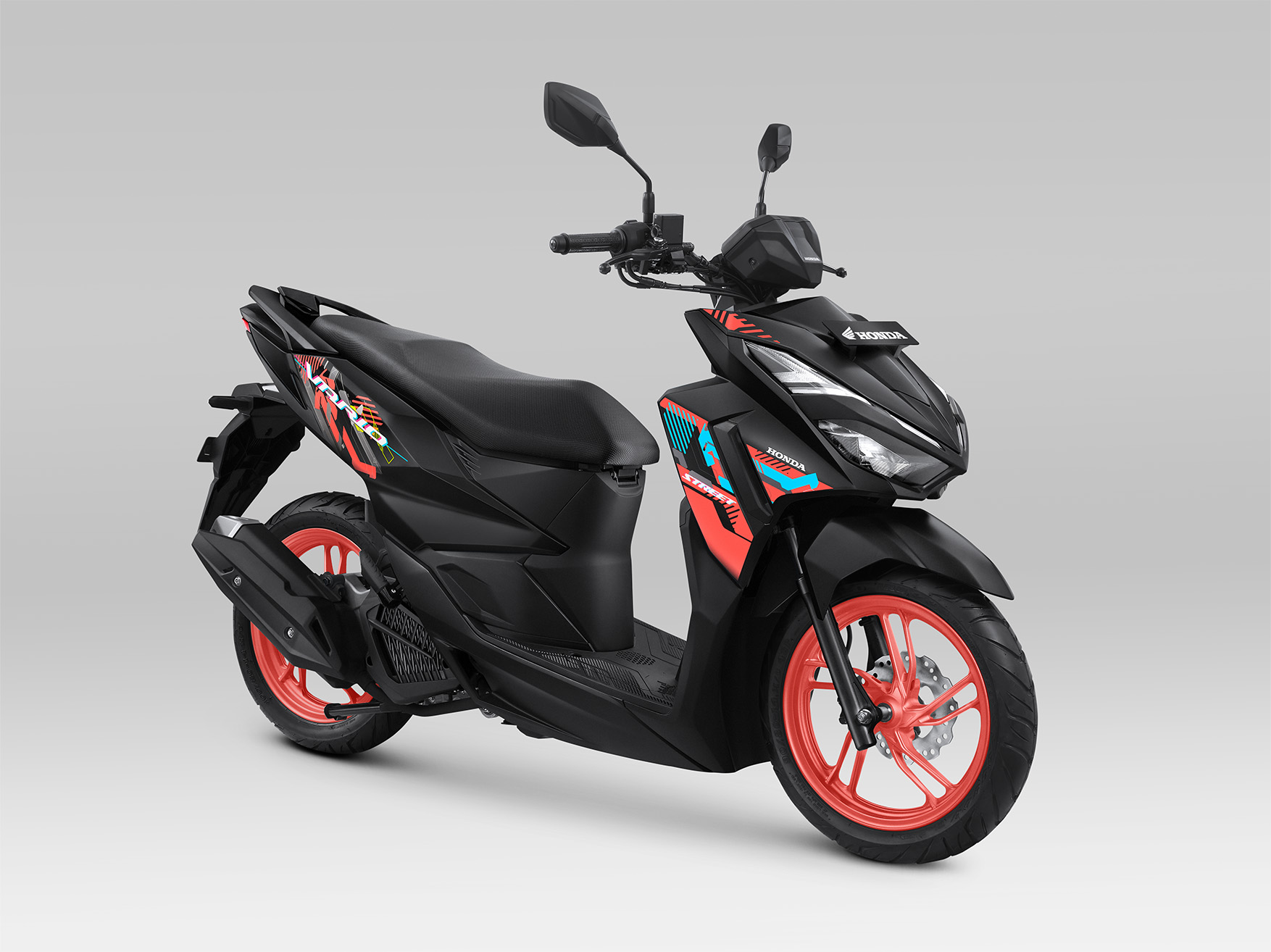 All New Honda Vario 125 Facelift dengan setang terbuka mirip Honda BeAT Street.