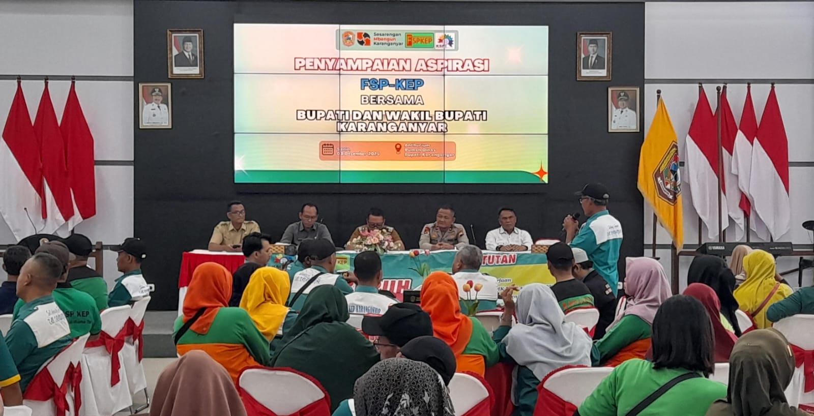 FSP&ndash;KEP Tagih Komitmen Pemkab Karanganyar di Rumah Dinas Bupati Karanganyar