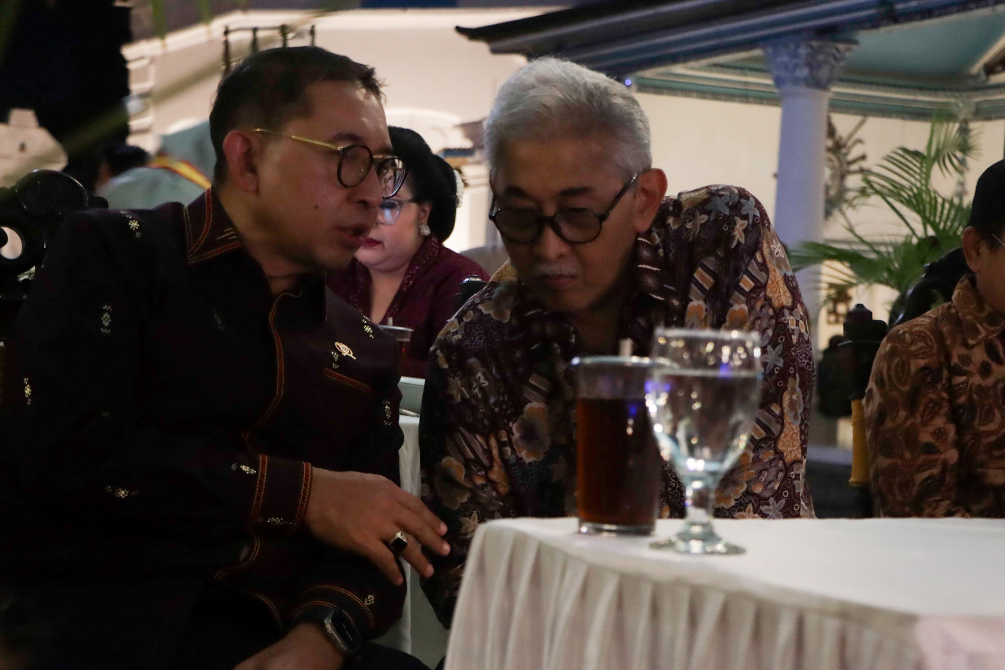 Fadli Zon saat hadiri peresmian Sangga Buwana dan Museum Keraton.