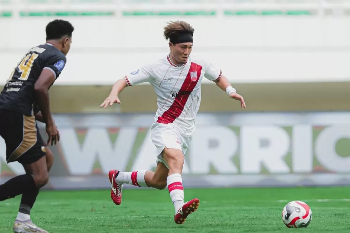 Kodai Tanaka di laga melawan Dewa United.