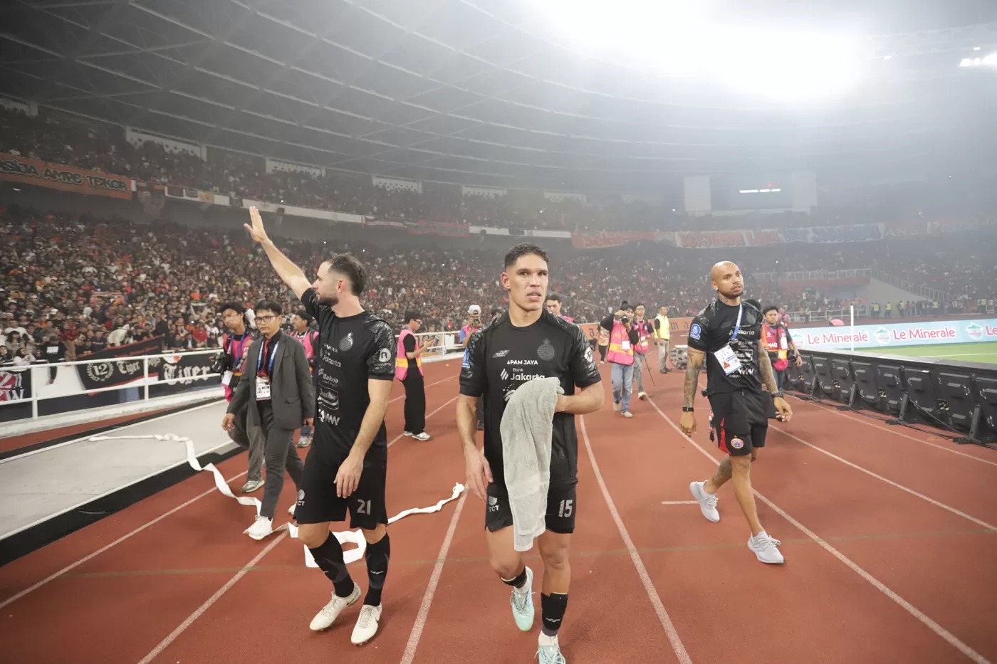 Para Pemain Persija Jakarta pada pertandingan melawan PSIM Yogyakarta di Super League 2025/2026.