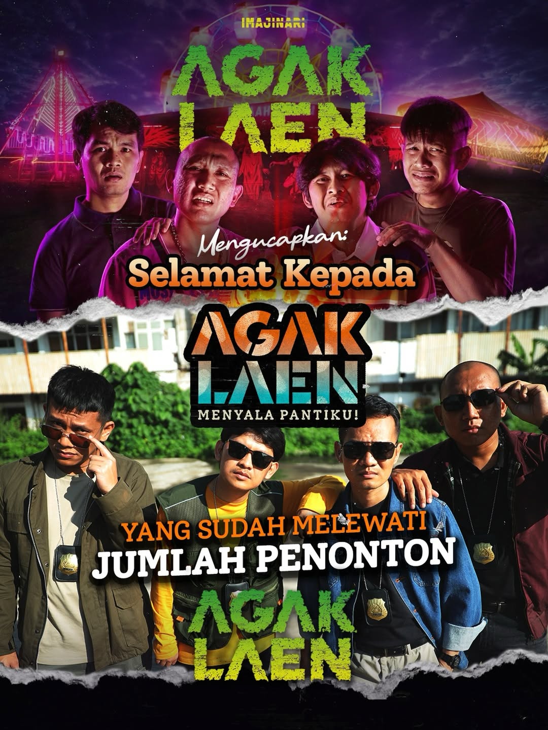 Film Agak Laen: Menyala Pantiku! tembus 9,7 juta penonton dalam 33 hari tayang.