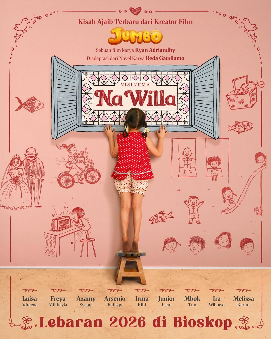 Film Na Willa siap tayang Lebaran 2026, dengan kisah masa kecil berlatar 1960-an.