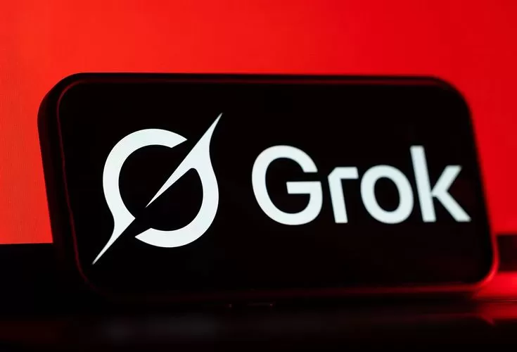 Logo Grok AI.